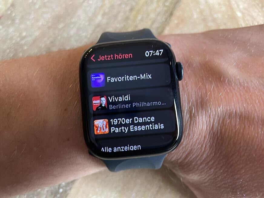apple watch serie 7 playlist